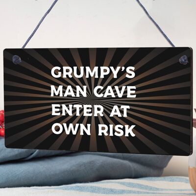 Placa de cueva de hombre, letreros de garaje para hombres, cobertizo, papá, abuelo, hijo, regalo de cumpleaños para hombres