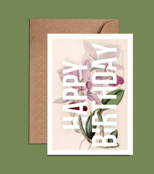 Pink Floral Happy Birthday Card – WAC18137