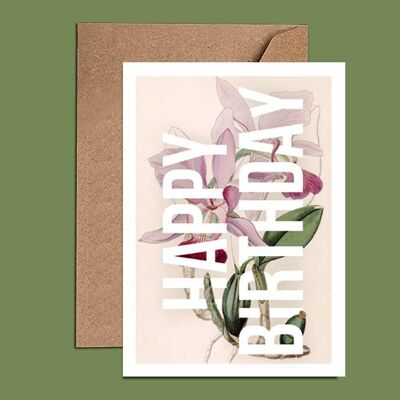 Pink Floral Happy Birthday Card – WAC18137