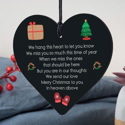 In Memory Of Mum Dad Nan Memorial Heart CHRISTMAS Tree Decoration Baubles