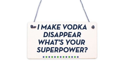 Funny Make Vodka Disappear Alcohol Gift Man Cave Home Bar Wall Plaque Pub Sign