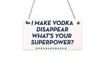 Drôle faire disparaître la Vodka alcool cadeau homme grotte maison Bar Plaque murale signe de Pub