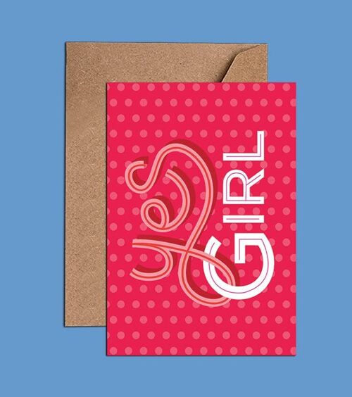 Yes Girl Baby Girl Card - WAC18523