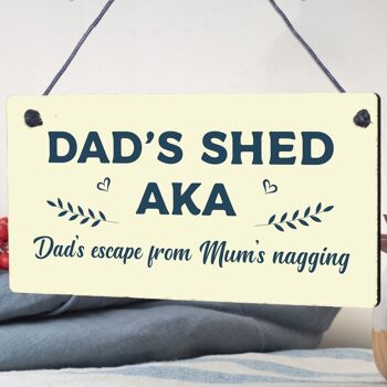 Panneau de hangar drôle pour papa, Plaque de jardin suspendue pour homme, cadeau de fête des pères pour papa