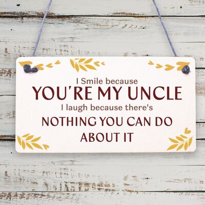 Funny Uncle Birthday Gifts Presents Hanging Plaque Keepsake Christmas Uncle Gift