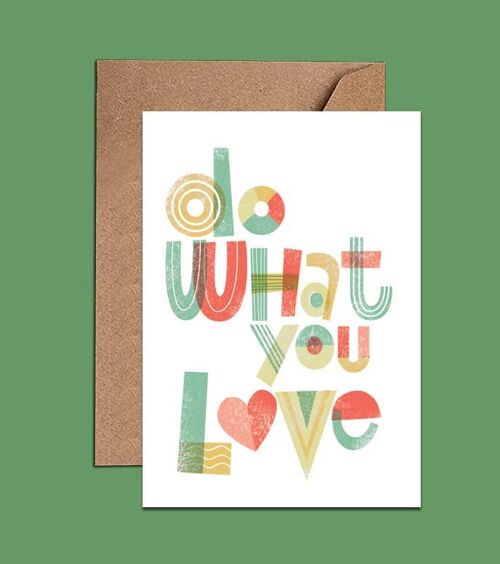 Do What You Love Motivational Card – WAC18530