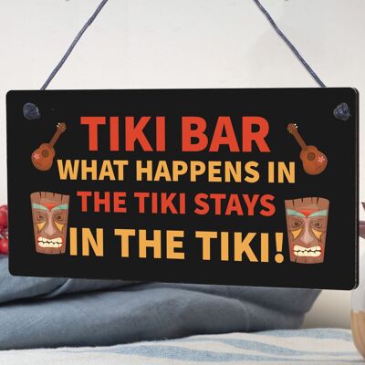 Divertente insegna decorativa Tiki Bar per la casa, il giardino, il cocktail bar della grotta dell'uomo