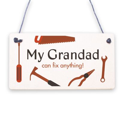 Grandad's Workshop Plaque murale suspendue Man Cave Den Shed Panneau de porte Cadeaux pour lui