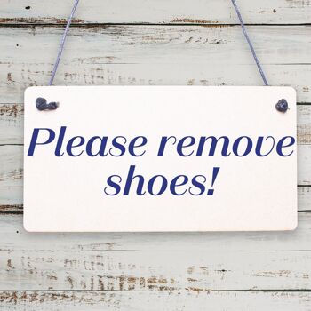 Pas de chaussures, veuillez retirer les baskets, tapis de maison, Plaque suspendue, signe de talons hauts