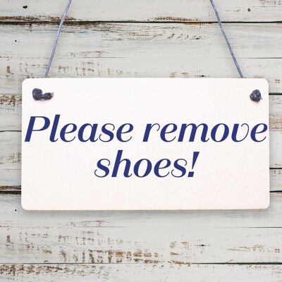 No Shoes Please Remove Trainers Home Carpet Gift Hanging Plaque High Heels Sign