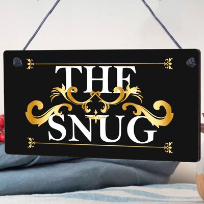 The Snug Sign New Home Gift Summerhouse Panneau de porte suspendu Cadeau pour la famille