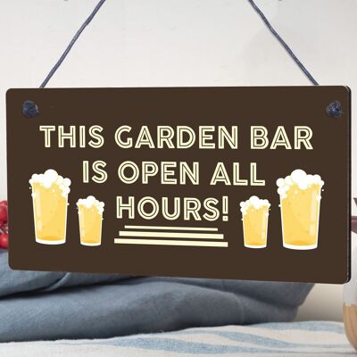 Lustiges Bar-Schild zum Aufhängen im Garten, Pub, Alkohol, Bier, Gin, Wein, Geschenk