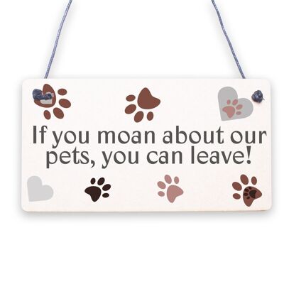 Placa de pared con letrero Retro para amantes de los perros y gatos, placa familiar, regalos para no propietarios de mascotas