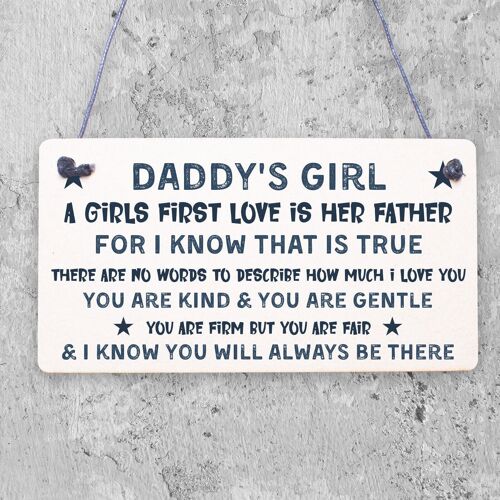 Daddy's Girl Sign FATHERS DAY Birthday Christmas Gift For Dad Gift From Daughter