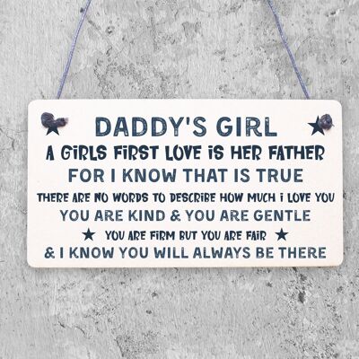 Daddy's Girl Sign FATHERS DAY Birthday Christmas Gift For Dad Gift From Daughter