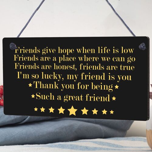 Freindship Plaque For Best Friend Hanging Friendship Sign Birthday Gift For Her