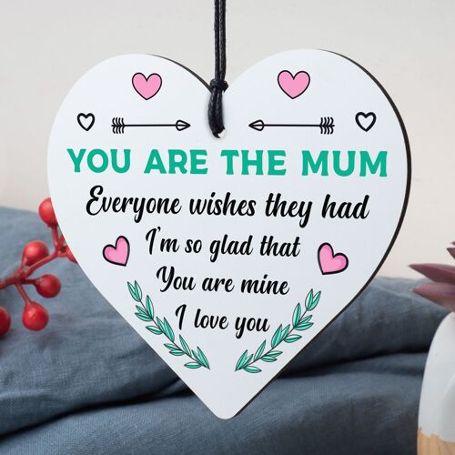 Gifts For Mum Mummy Wooden Heart Birthday Mothers Day Gifts From Daughter Son