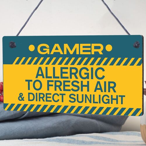 Novelty Gaming Sign Plaque Gamer Gifts For Son Brother Boys Bedroom Christmas