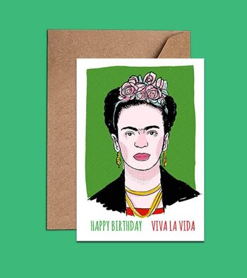 Carte d'anniversaire Viva La Vida Frida Kahlo - WAC18162 1