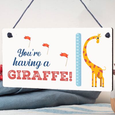 Stai avendo una targa con giraffa Regali divertenti per l'amicizia Cartelli per il migliore amico di compleanno