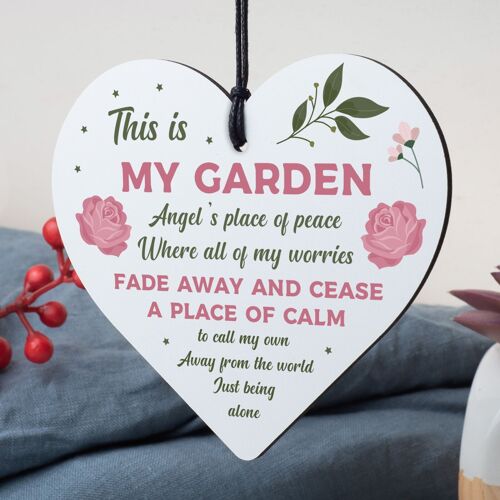 My Garden Novelty Heart SummerHouse Friendship Sign Garden Shed Gift For Women