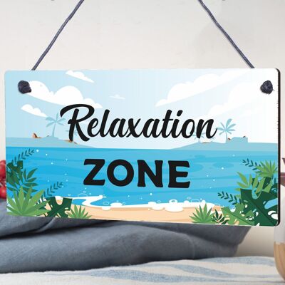 Relaxation Zone Hot Tub Man Cave Bathroom Garden Plaque Hanging Shed Sign