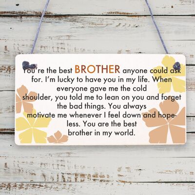 Birthday Christmas Brother Gifts From Sister Hanging Family Plaque Keepsake