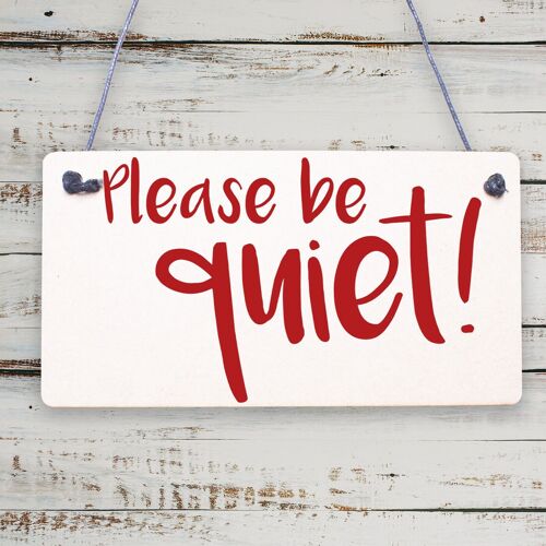 Quiet Please Fairies Are Sleeping Wooden Hanging Plaque Garden Sign Fairy Gift