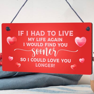 Valentinstags-Plakette für Ihn, Sie, „Love You LONGER“, Plakette für Ehemann und Ehefrau