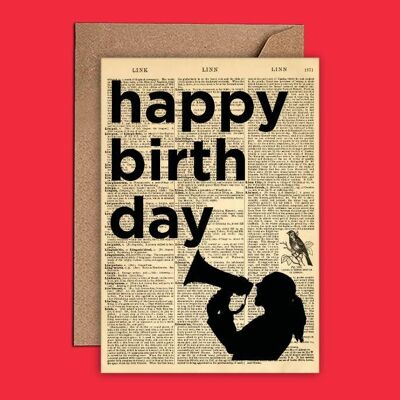 Dictionary Art - Birthday Card WAC21503