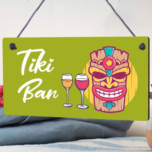 Tiki Bar Accessories Home Bar Decor Novelty Hanging Sign Man Cave Kitchen Gifts