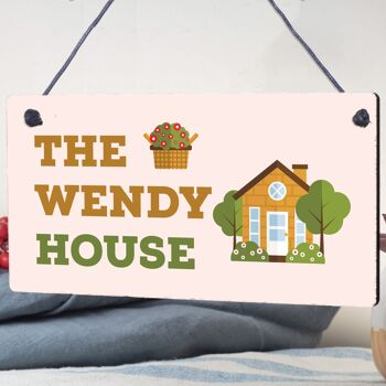 The Wendy House – panneau décoratif suspendu pour maison d'été, abri de jardin, cadeaux pour la maison