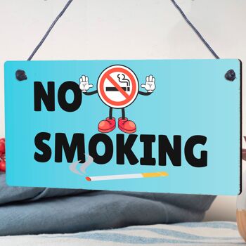 Panneau suspendu pour zone non fumeur, Plaque d'avertissement murale pour porte d'hôtel, jardin, Pub, Bar