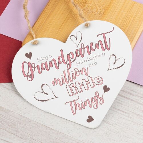 Grandma And Grandpa Gifts For Nan And Grandad Wooden Heart Birthday Christmas