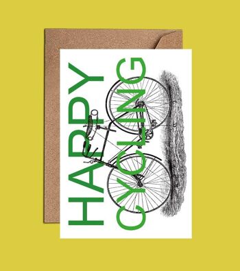 Carte d'anniversaire joyeux à vélo - (WAC21105) 1