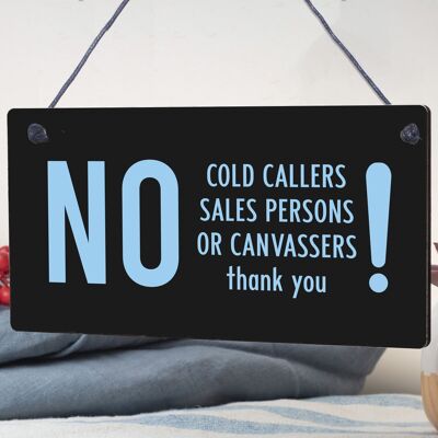 No Cold Callers Canvassers Religious Groups Front Door House Garden Gate Plaque
