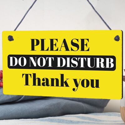 Non disturbare, grazie, cartello per porta dell'hotel, guest house, cartello per le pulizie