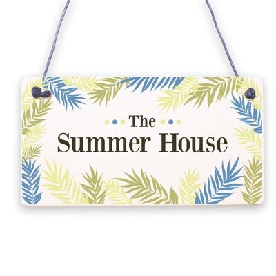 La casa de verano placa jardín cobertizo colgante pared puerta decoración signo regalos para ella