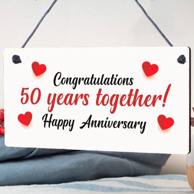 1er 25e 50e 60e anniversaire de mariage Plaque cadeau anniversaire mari femme cadeau