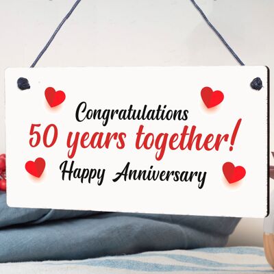 1st 25th 50th 60th Wedding Anniversary Gift Plaque Anniversary Husband Wife Gift