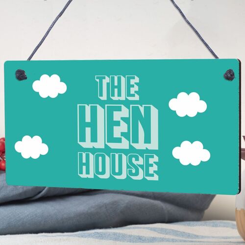 The Hen House Garden House Hanging Plaque Chicken Coop Sign Indoor Outdoor Gift