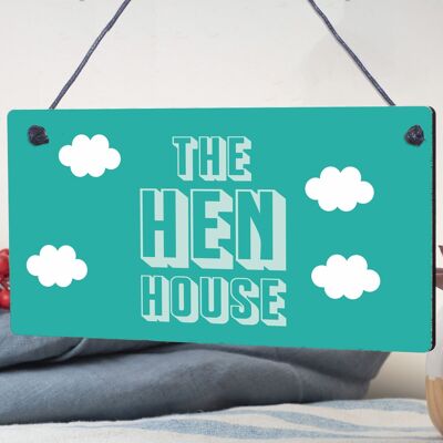 Das Hühnerhaus-Gartenhaus-Hängeschild, Hühnerstall-Schild, für drinnen und draußen, als Geschenk