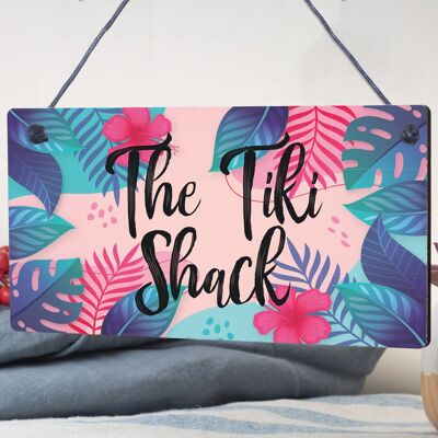 Tiki Shack-placa colgante para Bar, cerveza, cóctel, decoración de playa, letrero, regalos para amigos