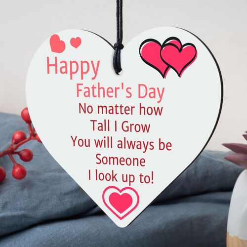 Fathers Day Plaque Wood Heart Dad Gift From Daughter Son Dad Gifts For Him