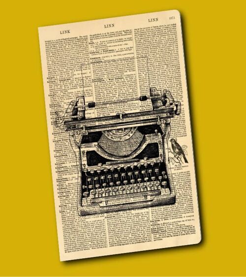 Vintage Typewriter Dictionary Art Notebook - WAN21402