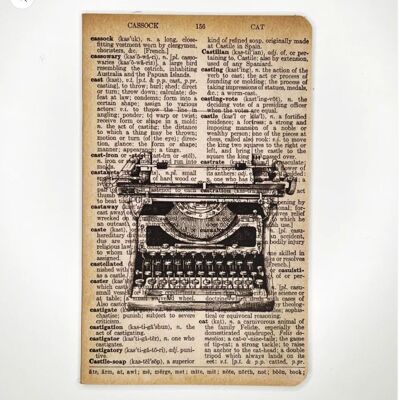 Vintage Schreibmaschine Wörterbuch Kunst Notizbuch - WAN21402