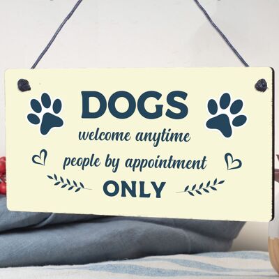 Señales de perro para el hogar, placa de pared colgante divertida, señales divertidas para mascotas, señal de bienvenida para perros