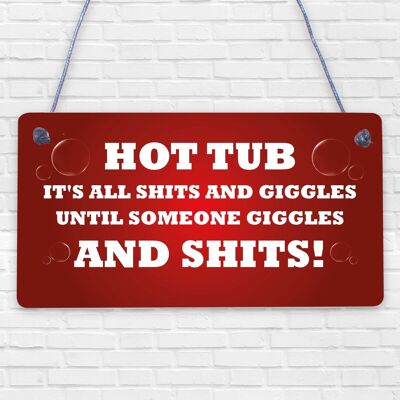 Hot Tub Garden Plaques Funny Hanging Signs For Hot Tub Lazy Spa Party Home
