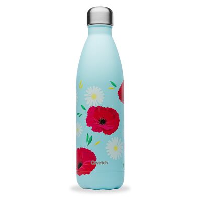 Thermoflasche 1000ml, Mohnblume