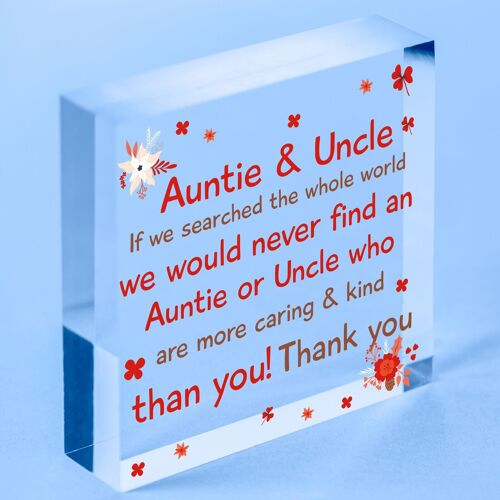Auntie And Uncle Gifts For Birthday Christmas Wood Heart Gift From Niece Nephew